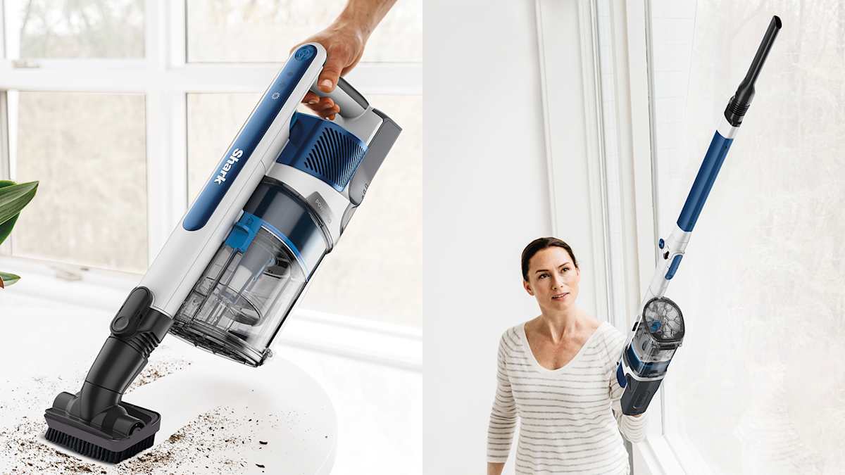 Shark PowerPro IZ380UK with the dusting brush above floor level
